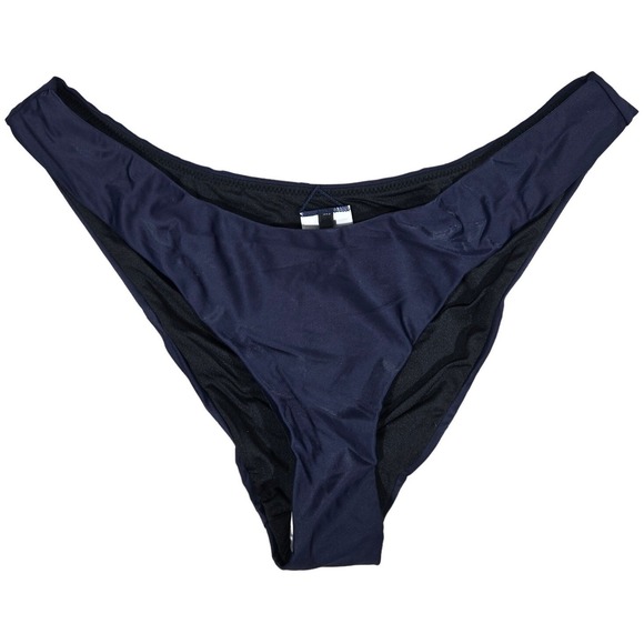 J. Crew Curved-waist cheeky bikini bottom Navy M‎ NWT - Picture 1 of 9